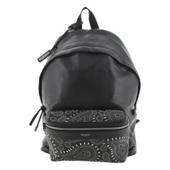 Saint Laurent City Backpack Embellished Leather Medium 