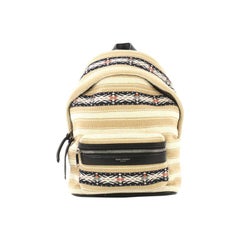 Saint Laurent City Backpack Embroidered Canvas Toy
