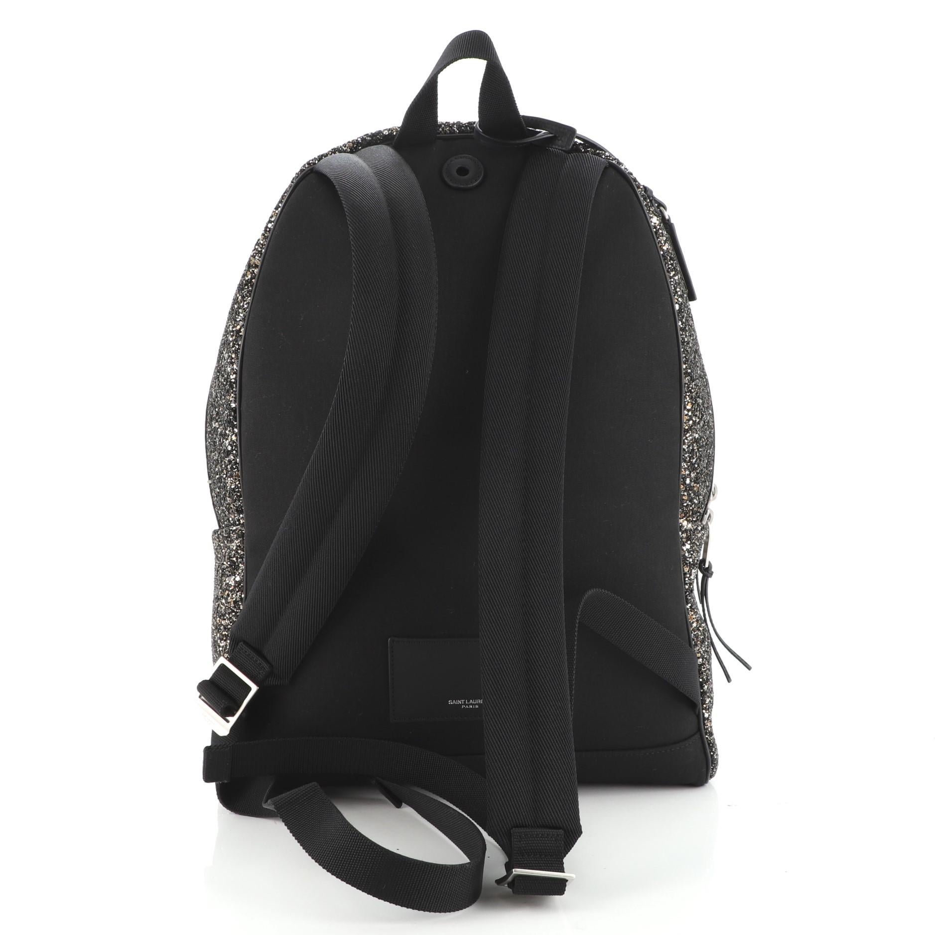 Saint laurent glitter backpack sales