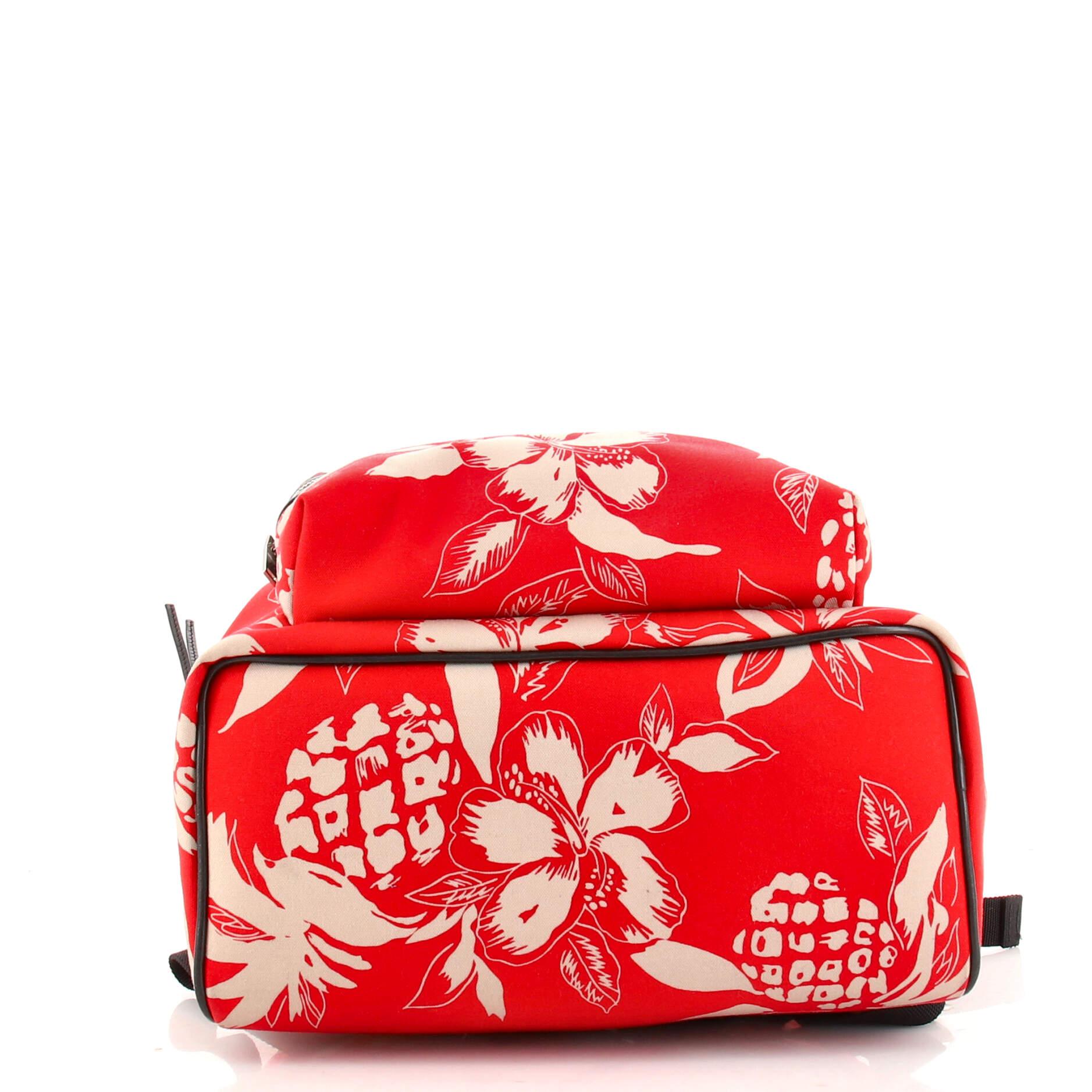 Saint Laurent City Backpack Printed Canvas In Good Condition In NY, NY