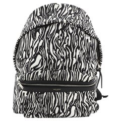 Saint Laurent City Backpack Printed Canvas