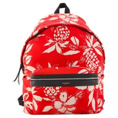 Saint Laurent City Backpack Printed Canvas