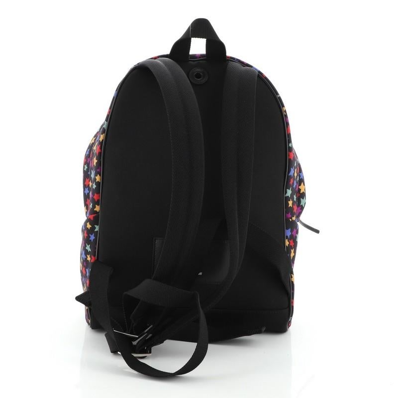 Saint Laurent City Backpack Printed Canvas Mini In Good Condition In NY, NY