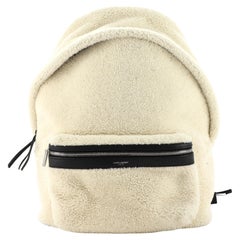 Saint Laurent City Rucksack Shearling Medium