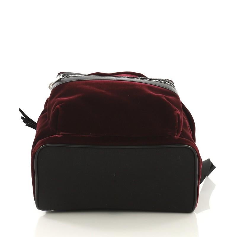 mini velvet backpack