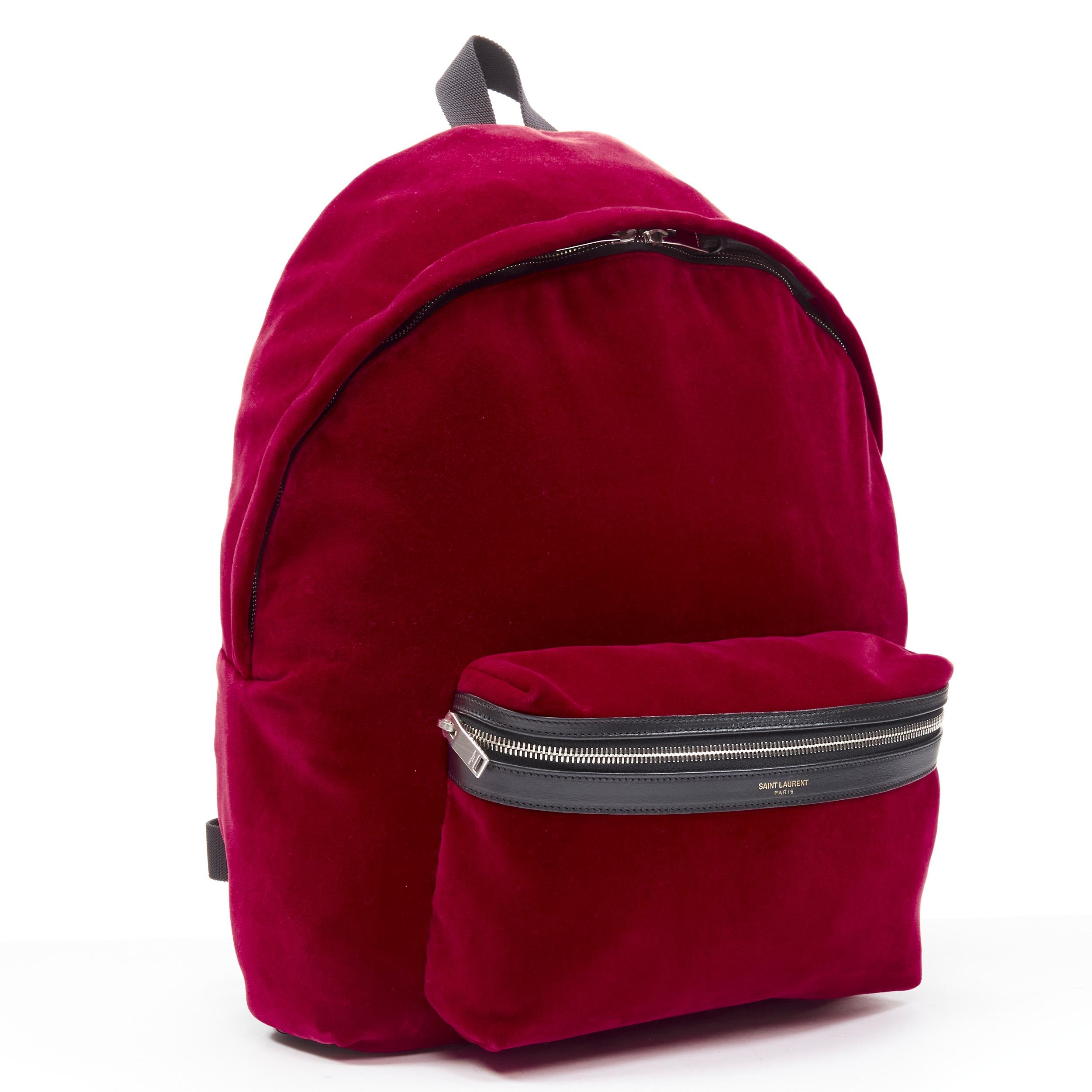 red velvet backpack