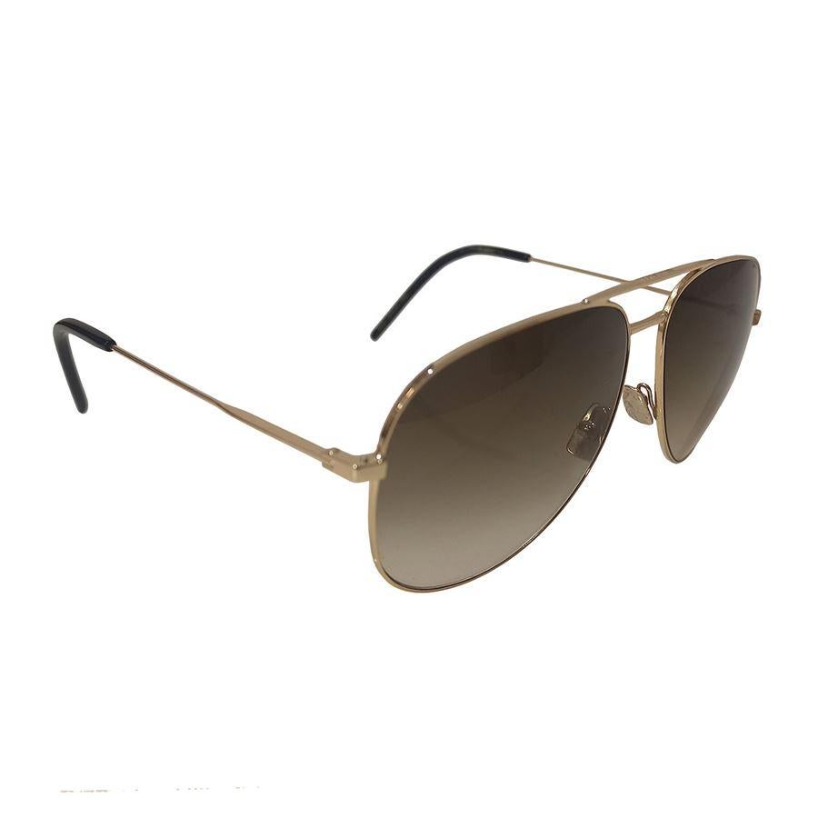 Gray Saint Laurent Classic 11 Aviator Sunglasses For Sale