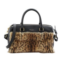 Saint Laurent Classic Baby Duffle Bag Leather With Fur 