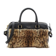 Saint Laurent Classic Baby Duffle Bag Leather With Fur