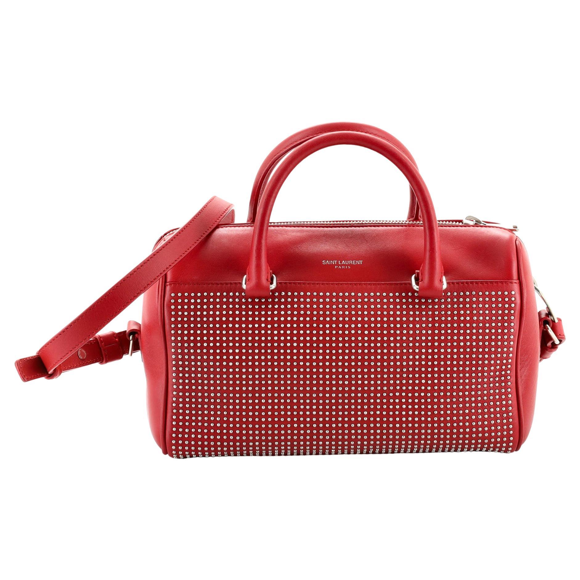 Saint Laurent Classic Baby Duffle Bag Studded Leather