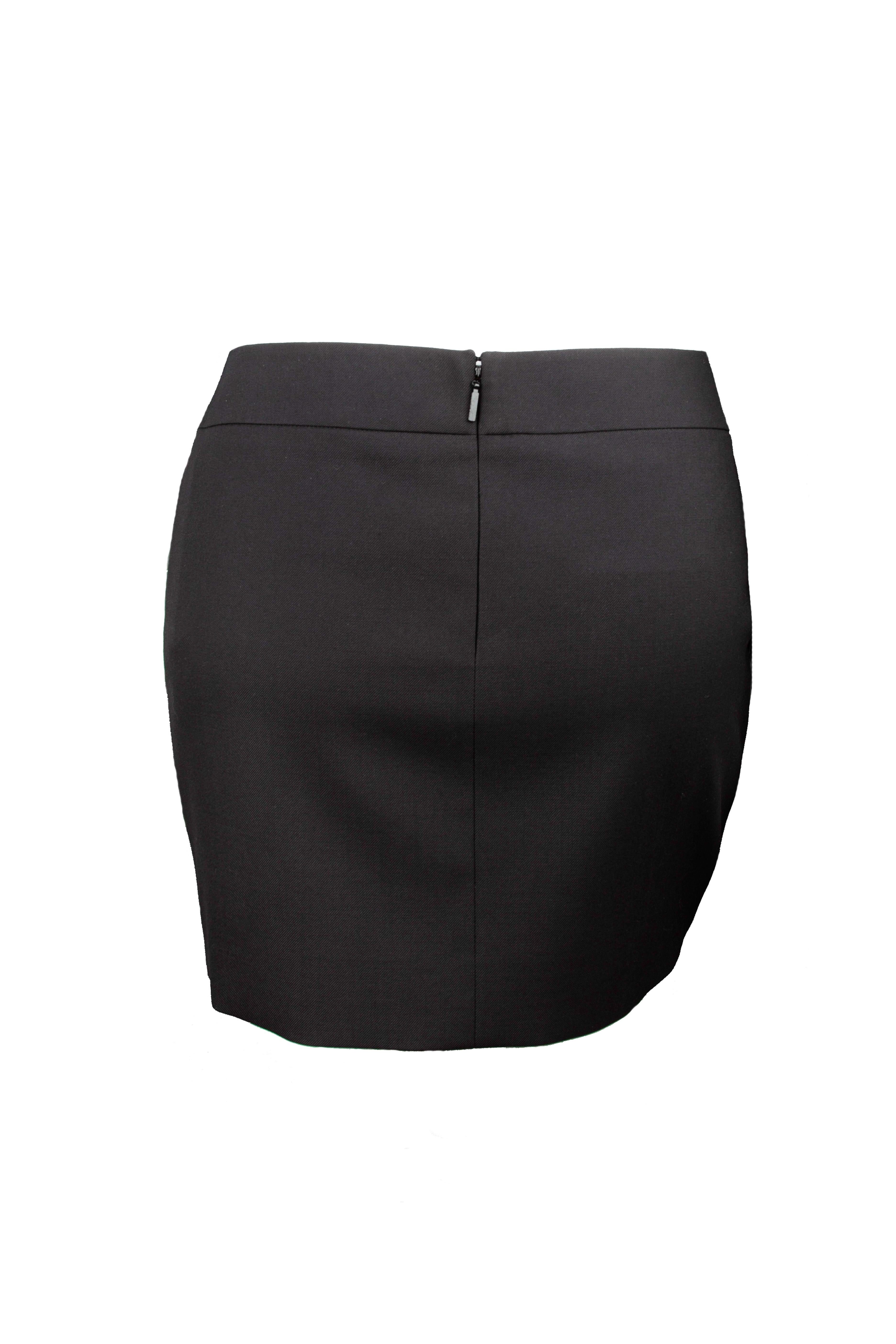 classic black mini skirt