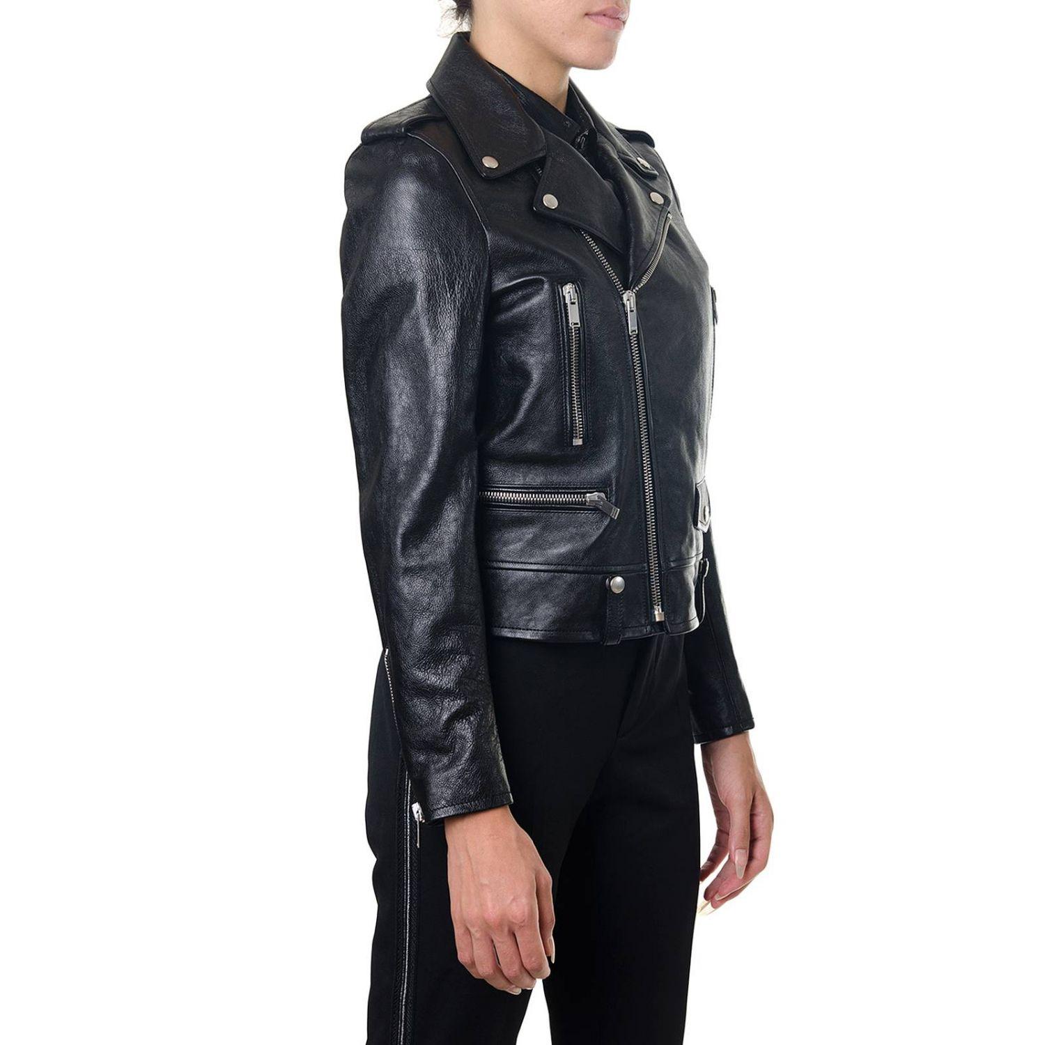 Chaqueta motera Saint Laurent Classic Leather Negra Talla 40 en Nuevo Estado en Paradise Island, BS