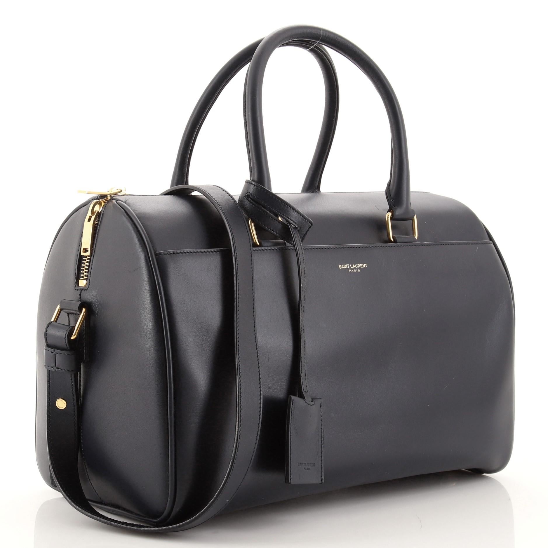 Saint Laurent Klassische Duffle Bag aus Leder 6 (Schwarz)