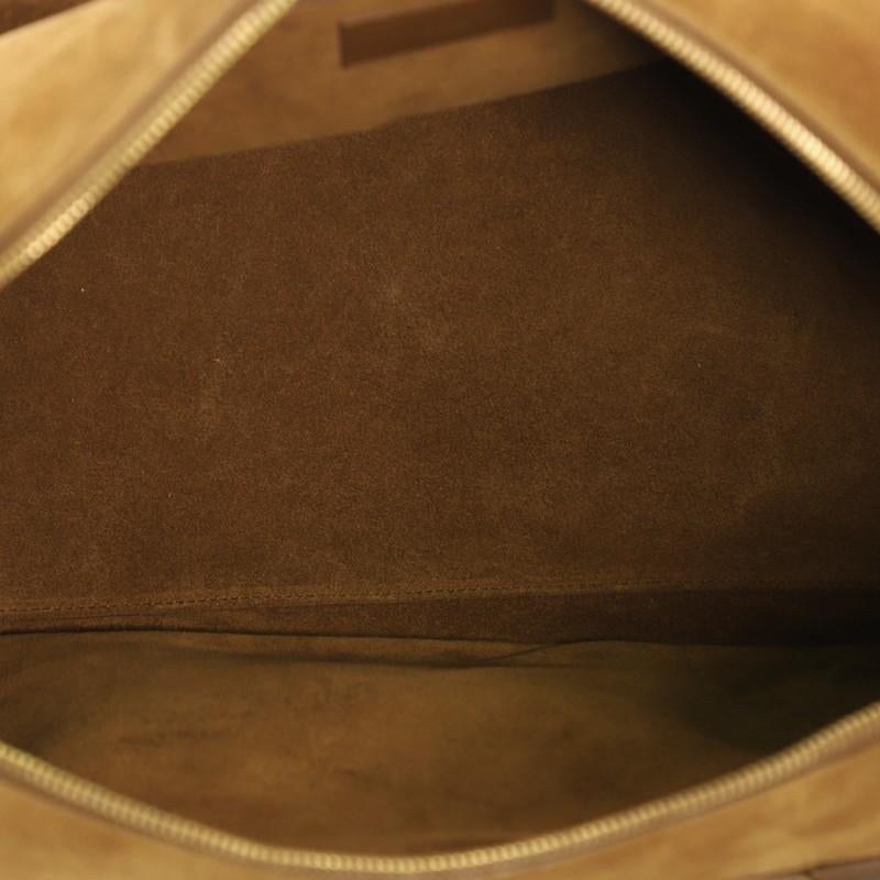 Saint Laurent Classic Duffle Bag Leather with Suede 12 In Good Condition In NY, NY