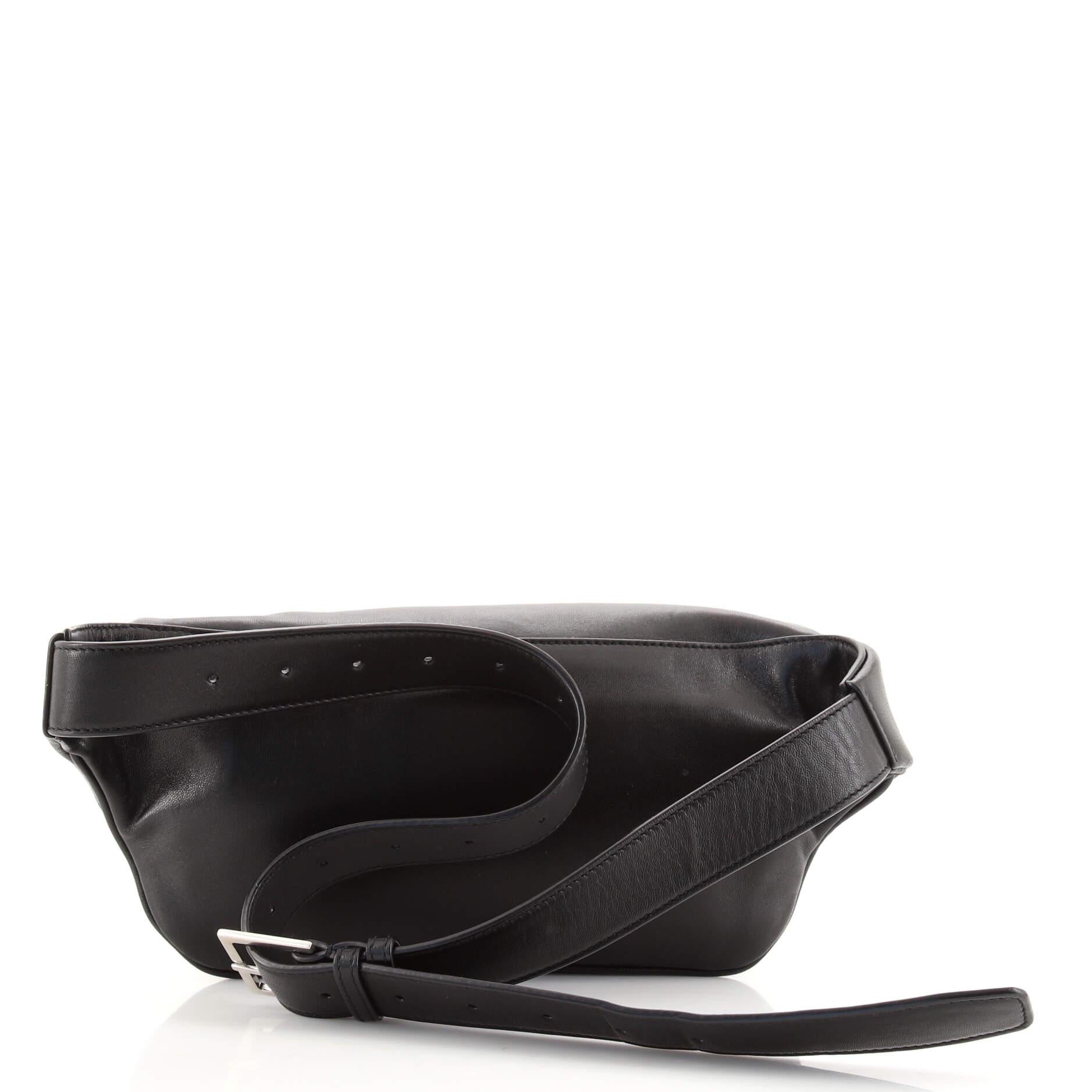 Classic monogram belt bag in grain de poudre embossed leather hot sale