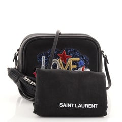 Saint Laurent Classic Monogram Blogger Crossbody Bag Patch Embellished Le