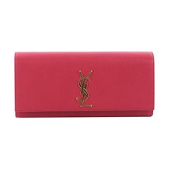 Saint Laurent Classic Monogram Clutch Leather Long