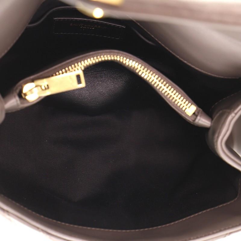 Saint Laurent Classic Monogram College Bag Matelasse Chevron-Leder und Wildleder 1