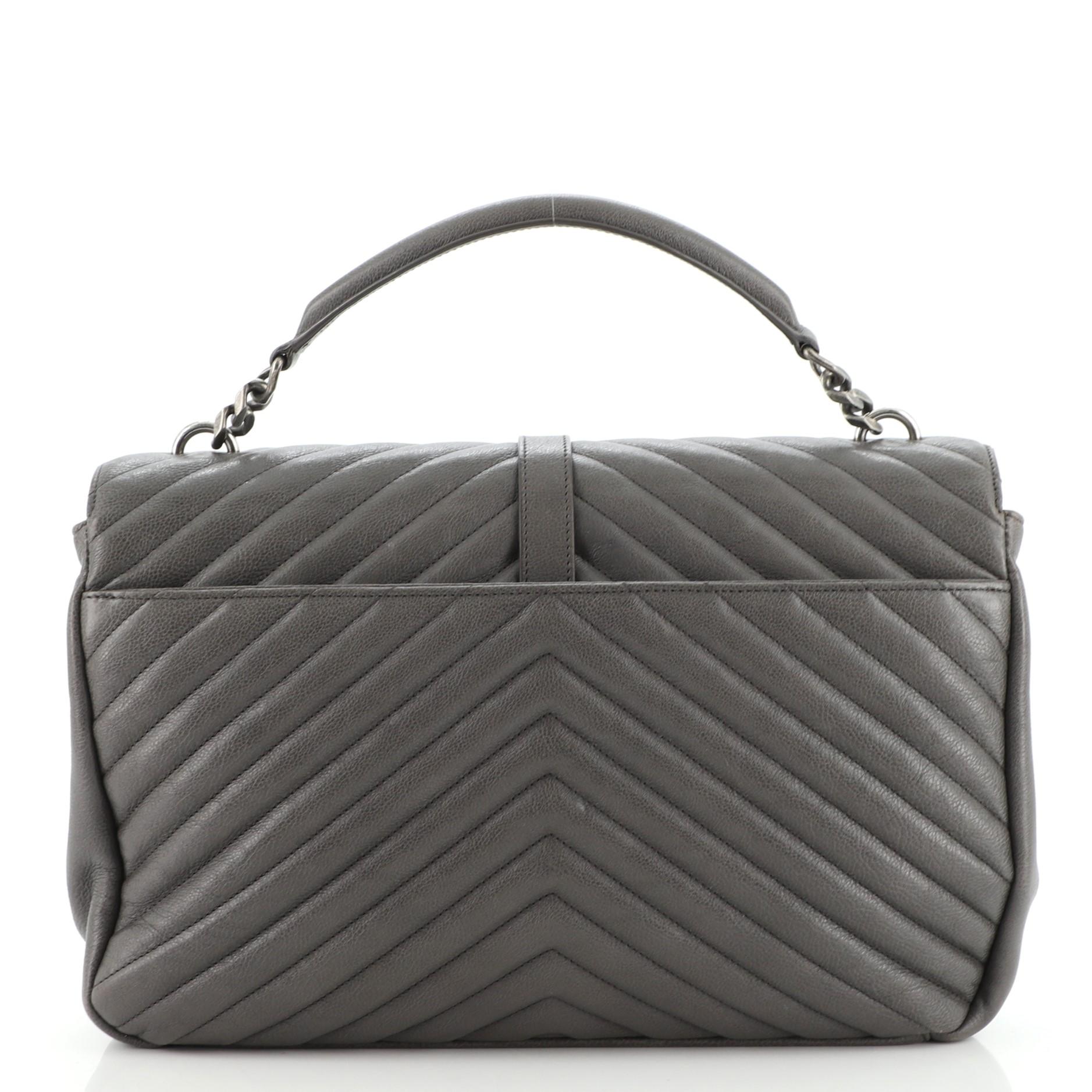 Ysl college medium grey on sale