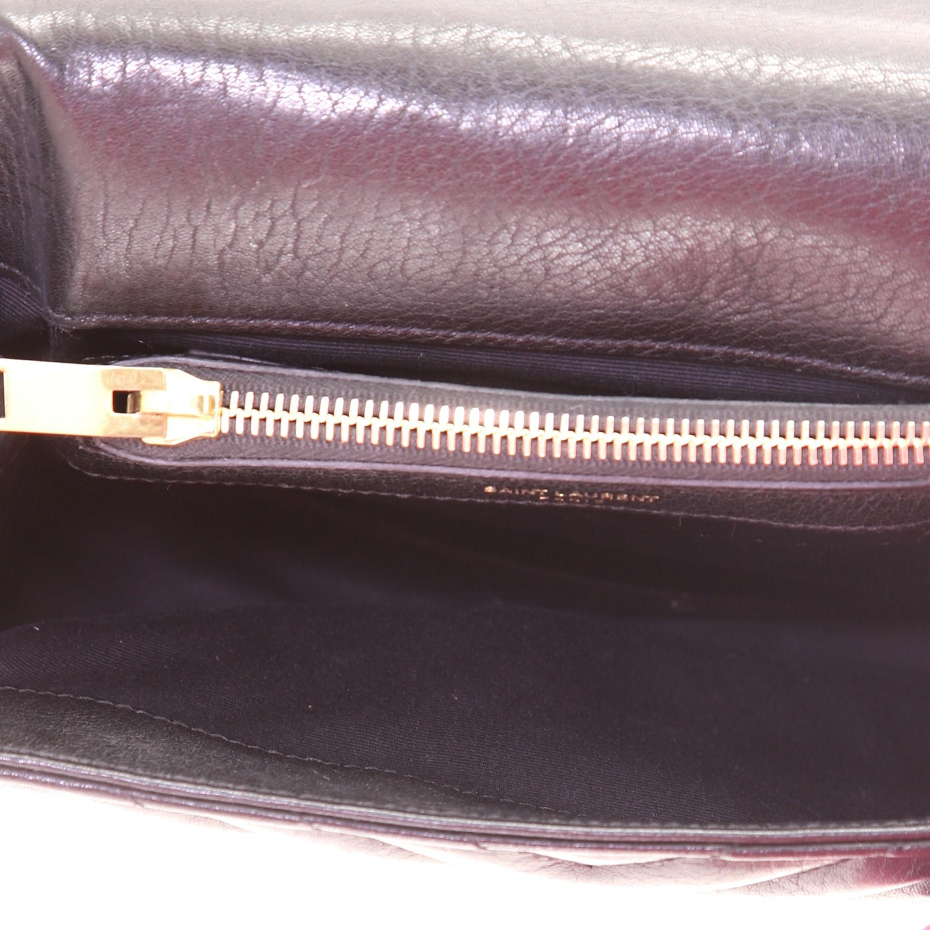 Women's or Men's Saint Laurent Classic Monogram College Bag Matelasse Chevron Leather Medium
