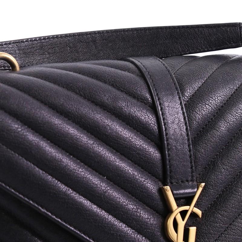 Saint Laurent Classic Monogram College Bag Matelasse Chevron Leather Medium 1