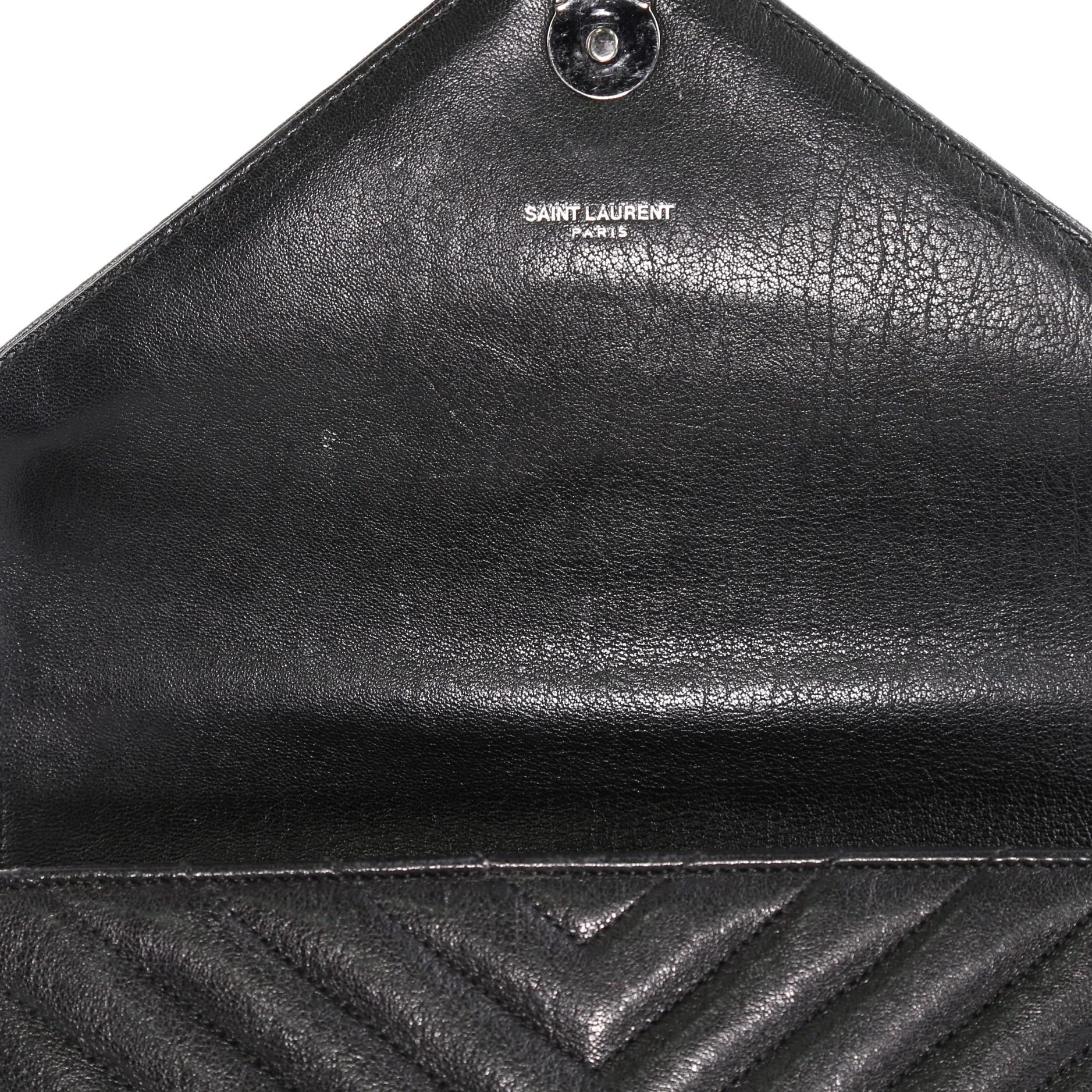 Saint Laurent Classic Monogram College Bag Matelasse Chevron Leather Medium 1