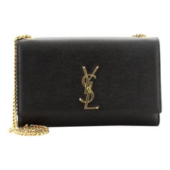 Saint Laurent Classic Monogram Crossbody Bag Grainy Leather Medium
