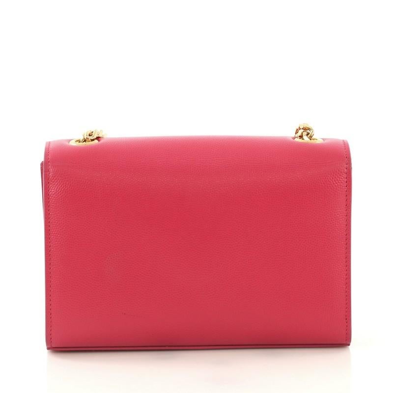 Pink Saint Laurent Classic Monogram Crossbody Bag Grainy Leather Small