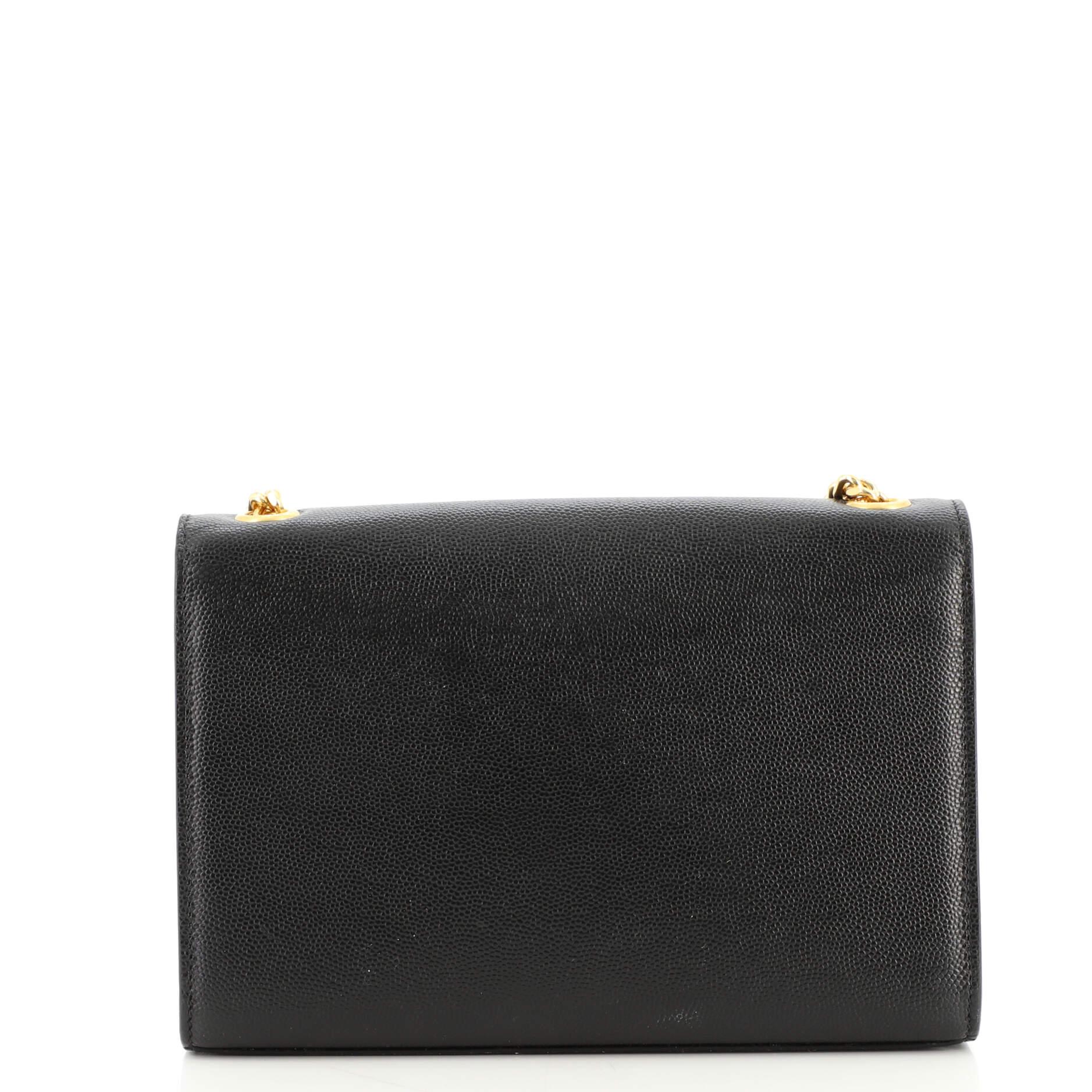 Saint Laurent Classic Monogram Crossbody Bag Grainy Leather Small In Good Condition In NY, NY