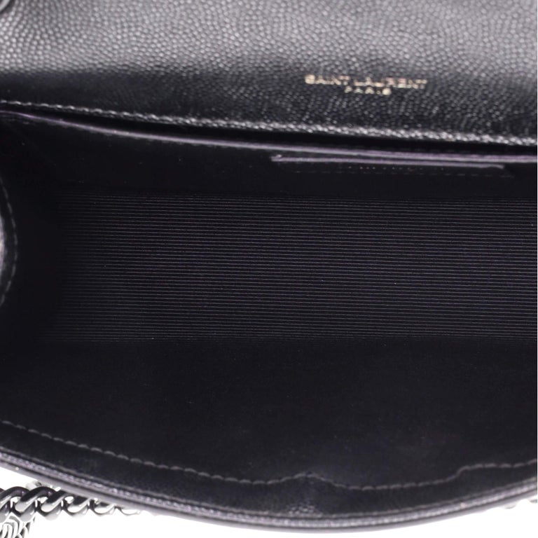 Saint Laurent Classic Monogram Crossbody Bag Grainy Leather Small For