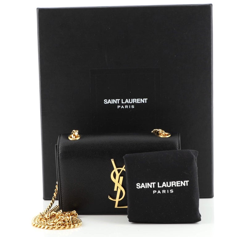 Saint Laurent Classic Monogram Crossbody Bag Grainy Leather Small For