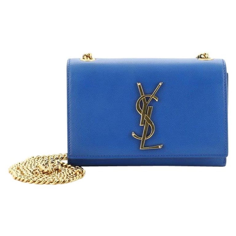 Saint Laurent Classic Monogram Crossbody Bag Grainy Leather Small at 1stDibs