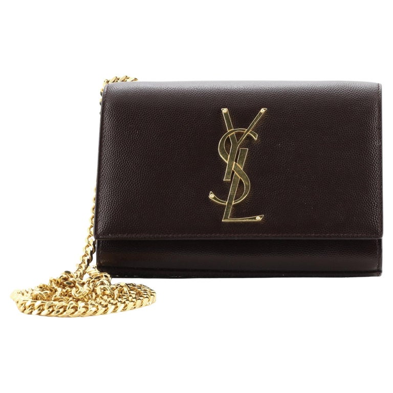 Saint Laurent Classic Monogram Crossbody Bag Grainy Leather Small For
