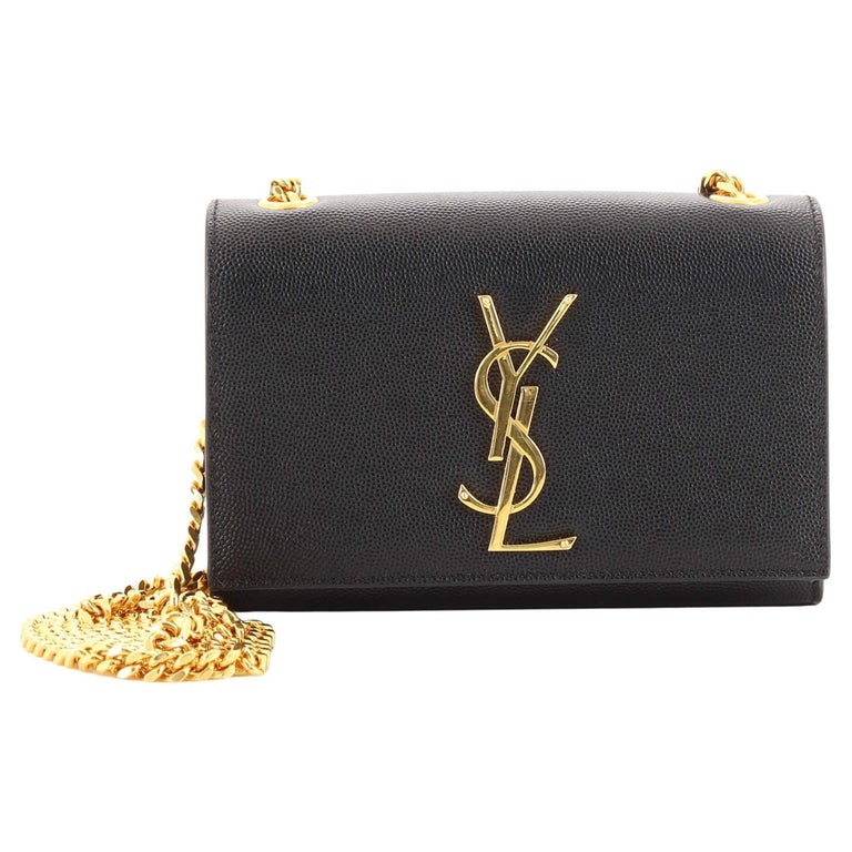Saint Laurent Classic Monogram Crossbody Bag Grainy Leather Small For