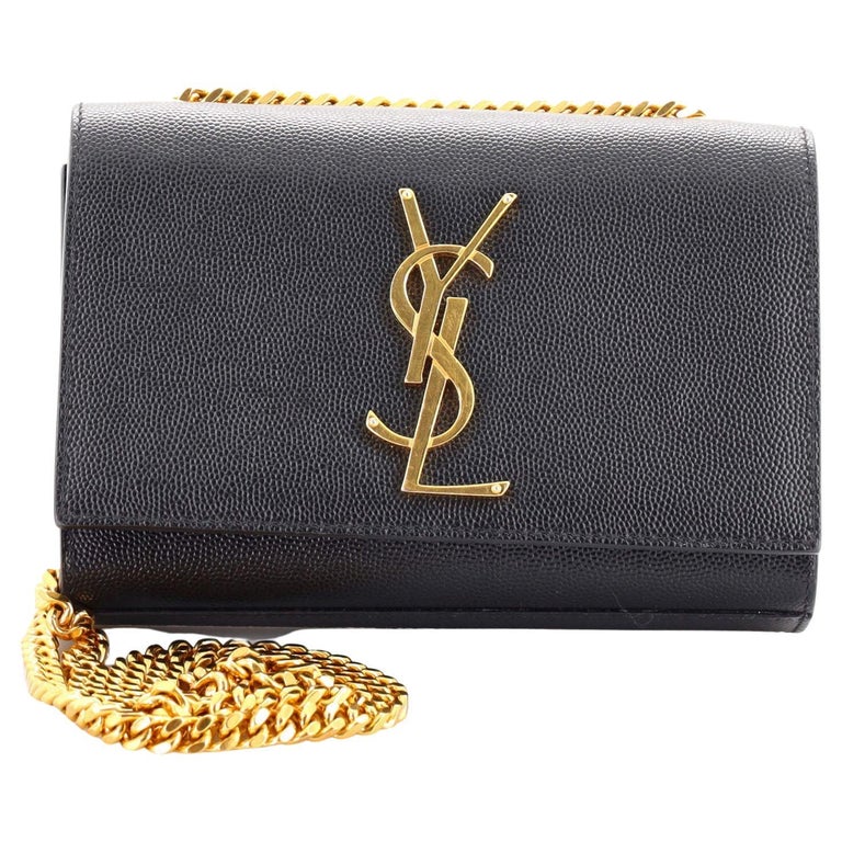 Saint Laurent Classic Monogram Crossbody Bag Grainy Leather Small For