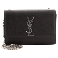 Saint Laurent Classic Monogram Crossbody Bag Grainy Patent Small