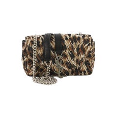 Saint Laurent Classic Monogram Crossbody Bag Matelasse Chevron Printed