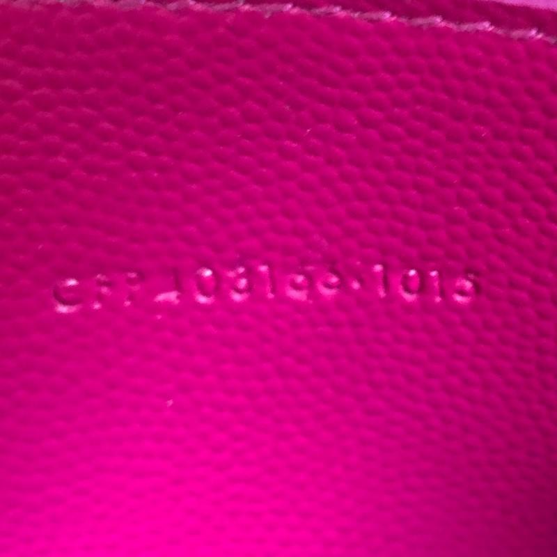 Saint Laurent Classic Monogram Double Zip Wallet Matelasse Chevron Leathe In Good Condition In NY, NY