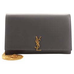 Saint Laurent Classic Monogram Flap Chain Wallet Leather
