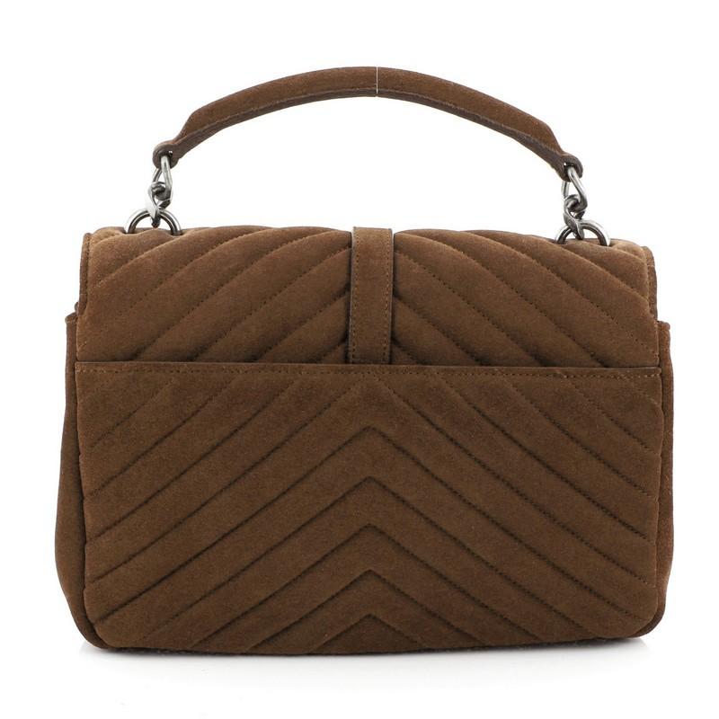 veloursleder tasche braun