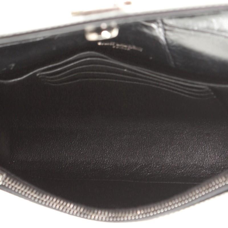 Black Saint Laurent Classic Monogram Kate Belt Bag Crocodile Embossed Leather