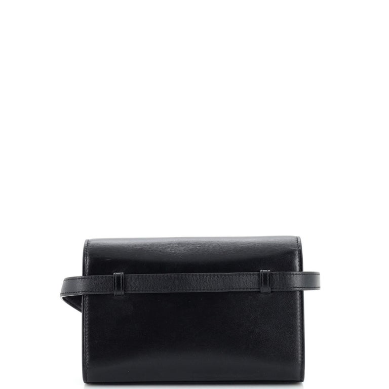 Black Calfskin Palm Kate Belt Bag