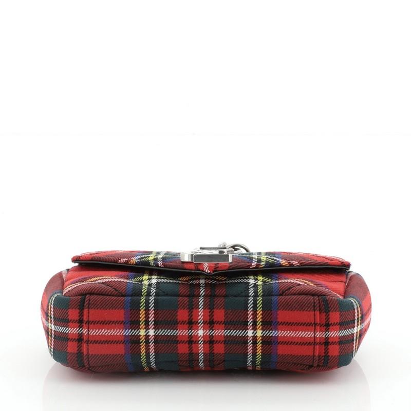 chain tartan mens bag