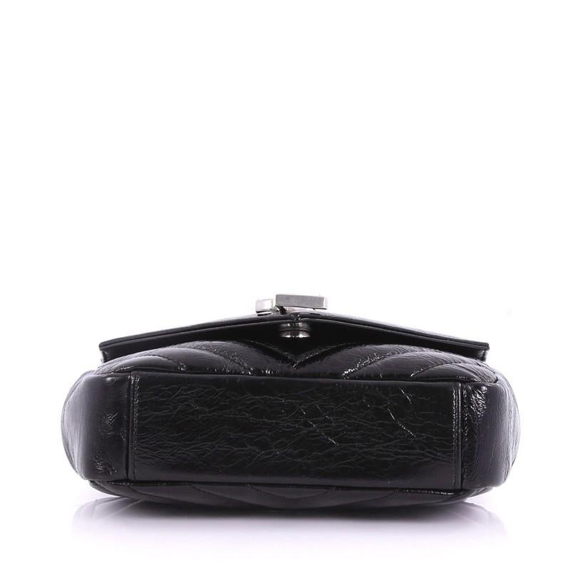 Women's Saint Laurent Classic Monogram Punk Chain Bag Matelasse Chevron Leather Baby