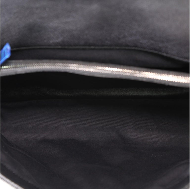 Saint Laurent Classic Monogram Slouchy Envelope Satchel Quilted Leather