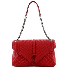 Saint Laurent Classic Monogram Slouchy Flap Bag Quilted Leather Large