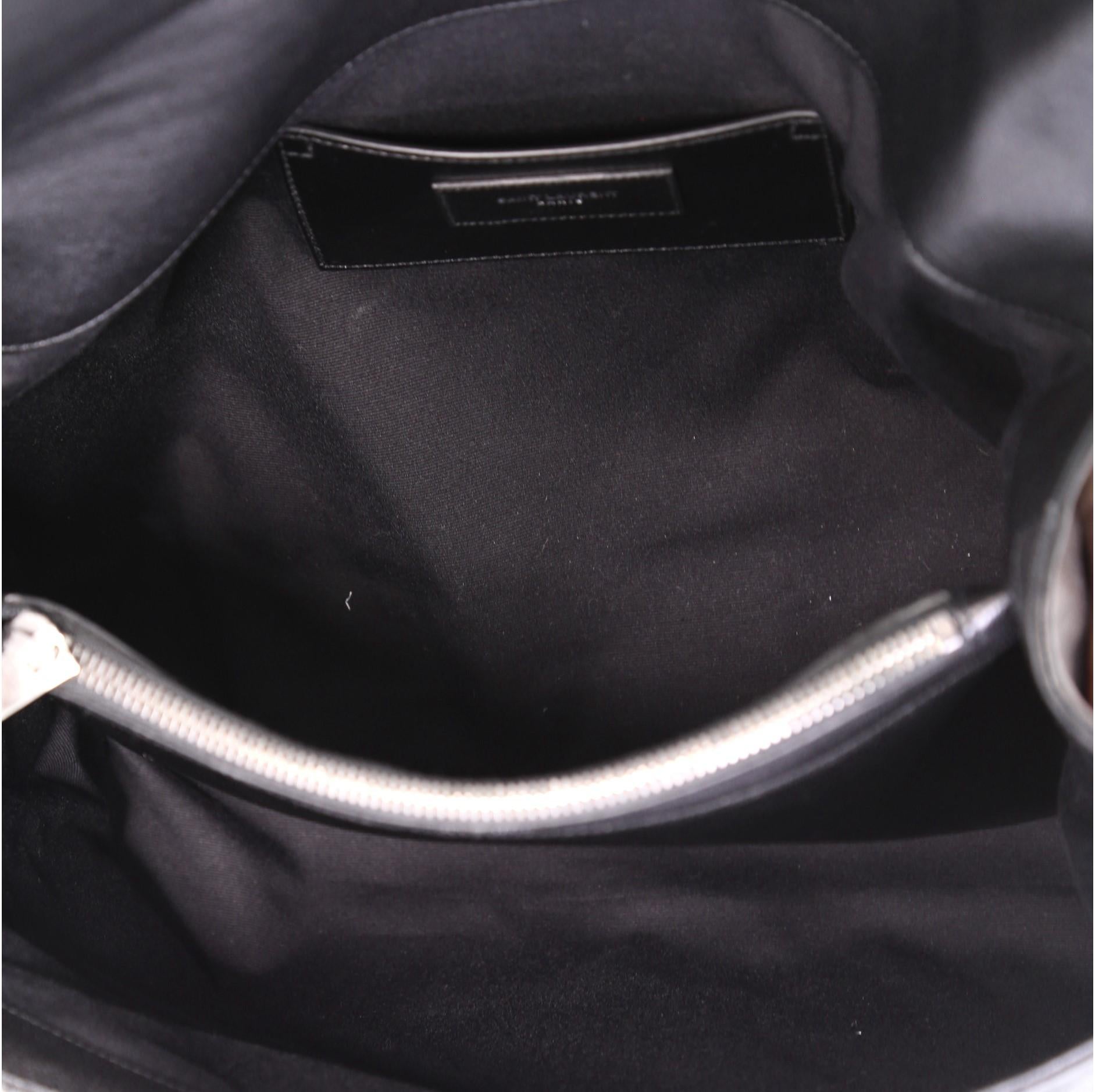 Saint Laurent Classic Monogram Slouchy Top Handle Bag Mixed Matelasse Leather 1