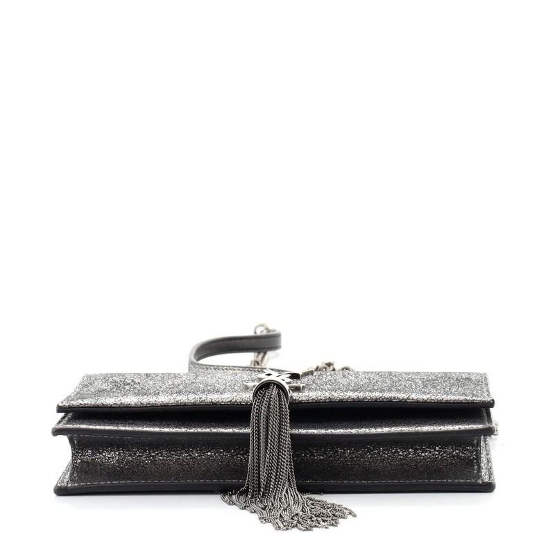 Saint Laurent Classic Monogram Tassel Chain Wallet Leather In Good Condition In NY, NY