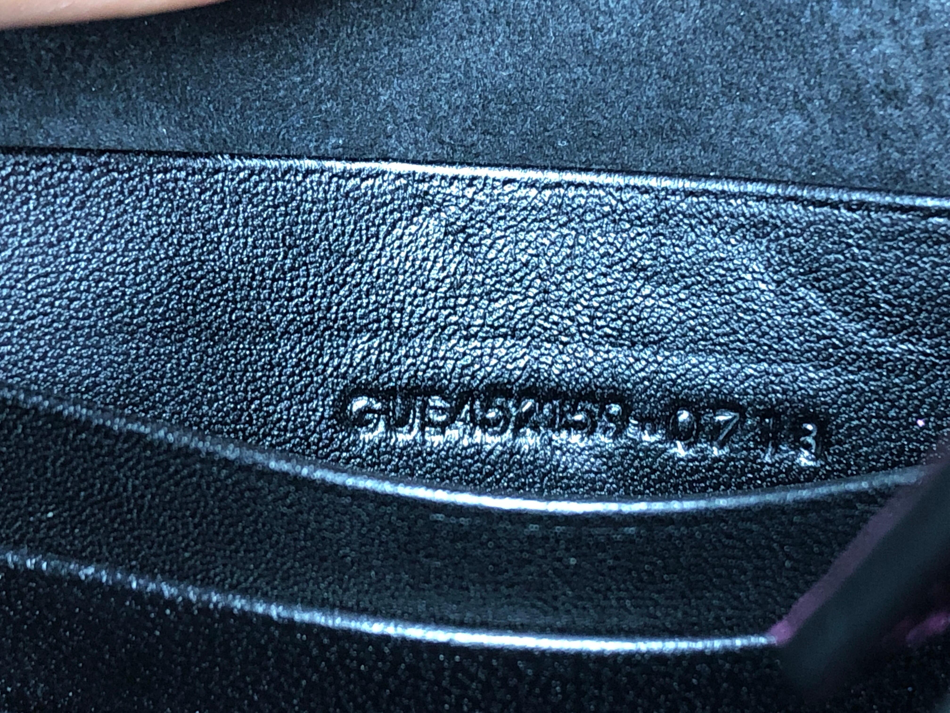 Saint Laurent Classic Monogram Tassel Chain Wallet Leather 2