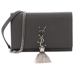 Saint Laurent Classic Monogram Tassel Chain Wallet Leather